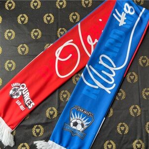 Double sided San Jose Earthquakes scarf
